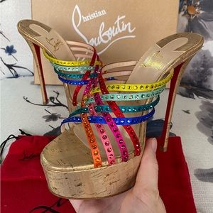 NEW Christian Louboutin EU Size 38.5 Martha Strass Alta 150